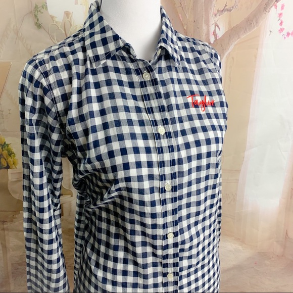NEW J Crew Poplin Checker button down Shirt - Picture 6 of 11